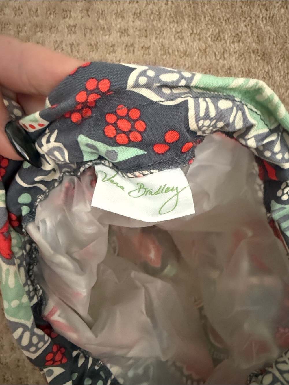 Vera Bradley dirty clothes travel bag - Picture 2 of 3